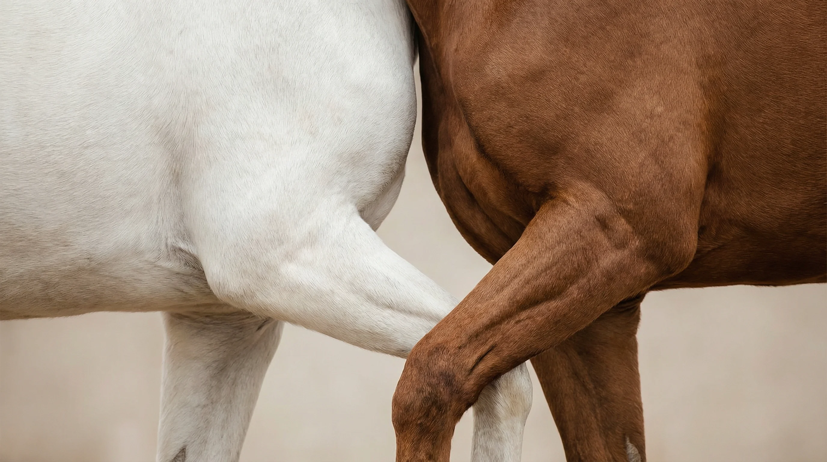 Two horses legs